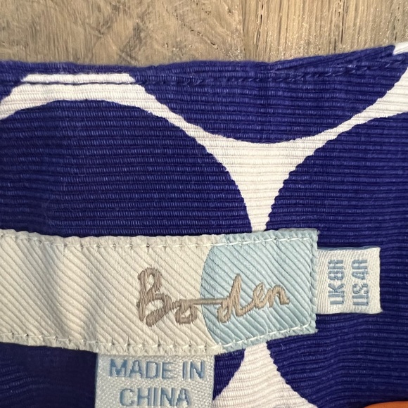 Boden Blue and White Blazer with Geometric Design - Picture 5 of 8